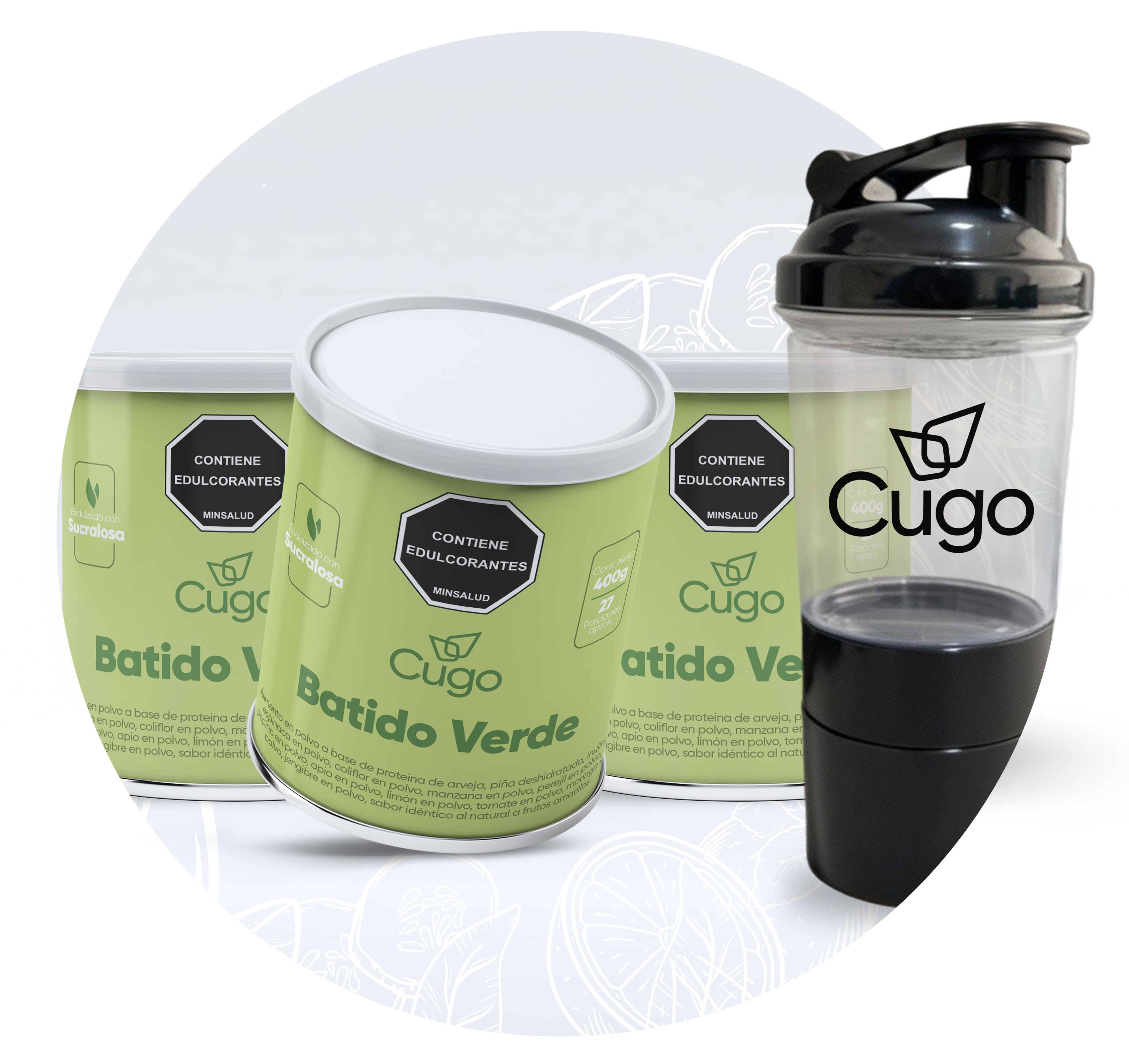 Combo 3: 3 Batidos Verdes + Shaker